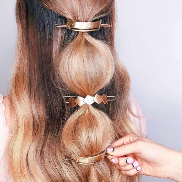 Minimalist High Shine Bun Cuff 3 in 1 - Rose Gold - Picture 3 of 8